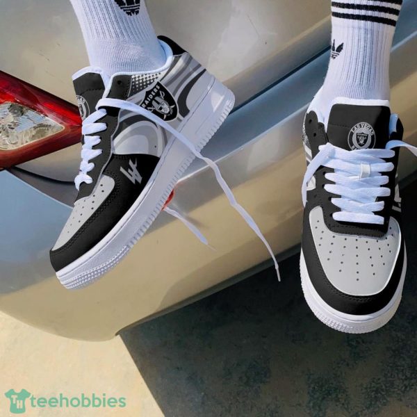 Las Vegas Raiders Air Force 1 Shoes Sport Sneakers Team Shoes Las Vegas Raiders Fans Product Photo 1