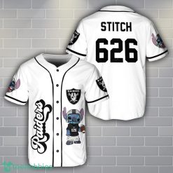 Las Vegas Raiders Lilo And Stitch AOP Baseball Jersey Shirt For Fans Product Photo 1