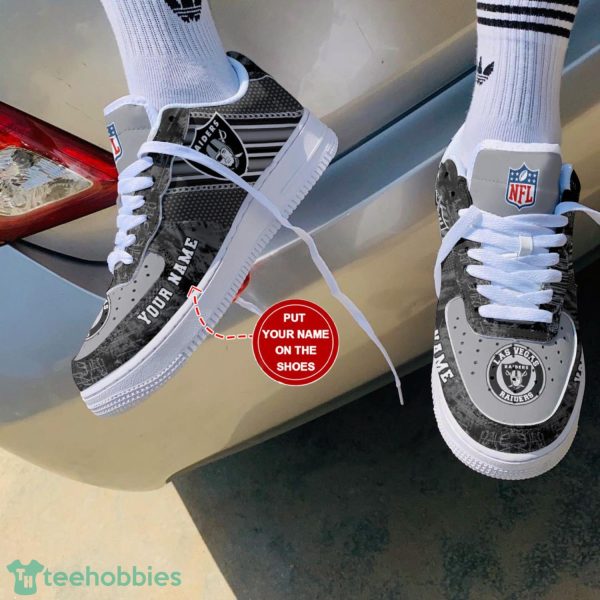 Las Vegas Raiders Personalized Name Sneakers Air Force Shoes Sport Fans Trending Shoes Product Photo 2