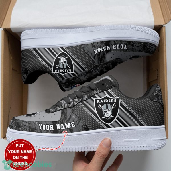 Las Vegas Raiders Personalized Name Sneakers Air Force Shoes Sport Fans Trending Shoes Product Photo 3
