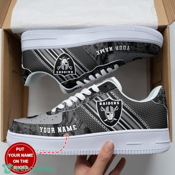 Las Vegas Raiders Personalized Name Sneakers Air Force Shoes Sport Fans Trending Shoes Product Photo 4