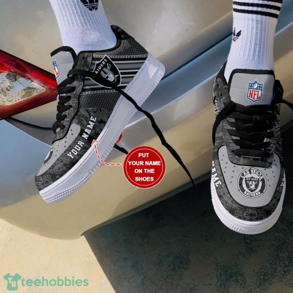 Las Vegas Raiders Personalized Name Sneakers Air Force Shoes Sport Fans Trending Shoes Product Photo 1