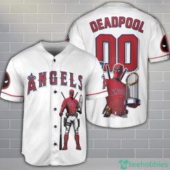 Los Angeles Angels Deadpool Baseball Jersey Shirt Custom Name Number For Fans Product Photo 1