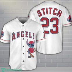 Los Angeles Angels Lilo And Stitch Baseball Jersey Shirt Custom Name Number Team Gift Product Photo 1