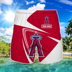 Los Angeles Angels Logo Printed 3D Beach Shorts For Men Custom Name Summer Gift Ideas Product Photo 1