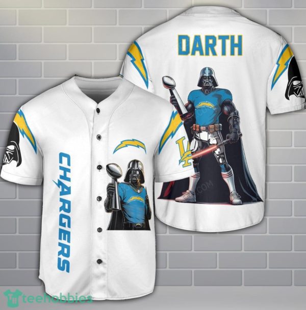 Los Angeles Chargers Darth Vader 3D Baseball Jersey Shirt Product Photo 1