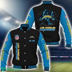 Los Angeles Chargers Team 3D Printed Baseball Jacket Custom Name Sport Jacket Product Photo 1