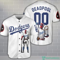 Los Angeles Dodgers Deadpool Baseball Jersey Shirt Custom Name Number For Fans Product Photo 1