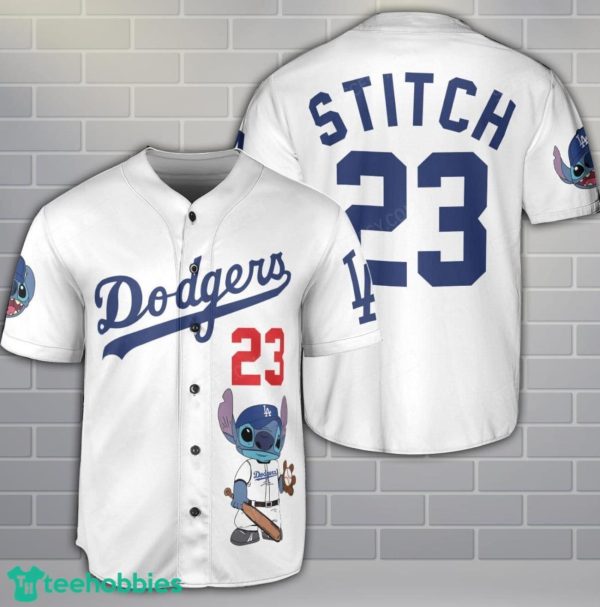 Los Angeles Dodgers Lilo And Stitch Baseball Jersey Shirt Custom Name Number Team Gift Product Photo 1
