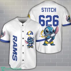 Los Angeles Rams Lilo And Stitch Champions Baseball Jersey Shirt Custom Name Number Team Gift Product Photo 1