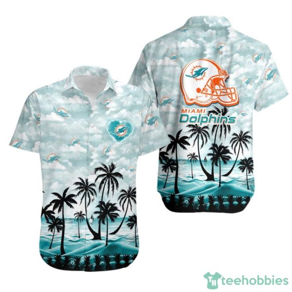 Miami Dolphins Coconut Palms Limited Edition Hawaii Shirt Summer Beach Shirt Product Photo 1