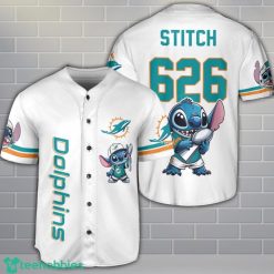 Miami Dolphins Lilo And Stitch Champions Baseball Jersey Shirt Custom Name Number Team Gift Product Photo 1