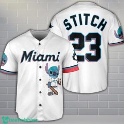 Miami Marlins Lilo And Stitch Baseball Jersey Shirt Custom Name Number Team Gift Product Photo 1