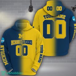 Michigan Wolverines 3D Hoodie Custom Name Number Unisex Football Team Hoodie Product Photo 2