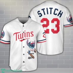 Minnesota Twins Lilo And Stitch Baseball Jersey Shirt Custom Name Number Team Gift Product Photo 1