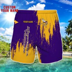 Minnesota Vikings 3D Shorts All printing Beach Shorts Custom Name For Fans Product Photo 1