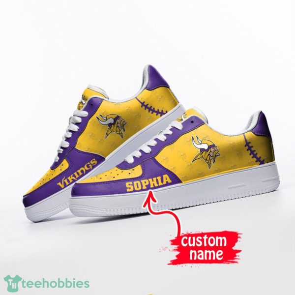 Minnesota Vikings Air Force 1 Sneakers Custom Name Minnesota Vikings Shoes Product Photo 3