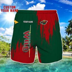 Minnesota Wild 3D Shorts All printing Beach Shorts Custom Name For Fans Product Photo 1