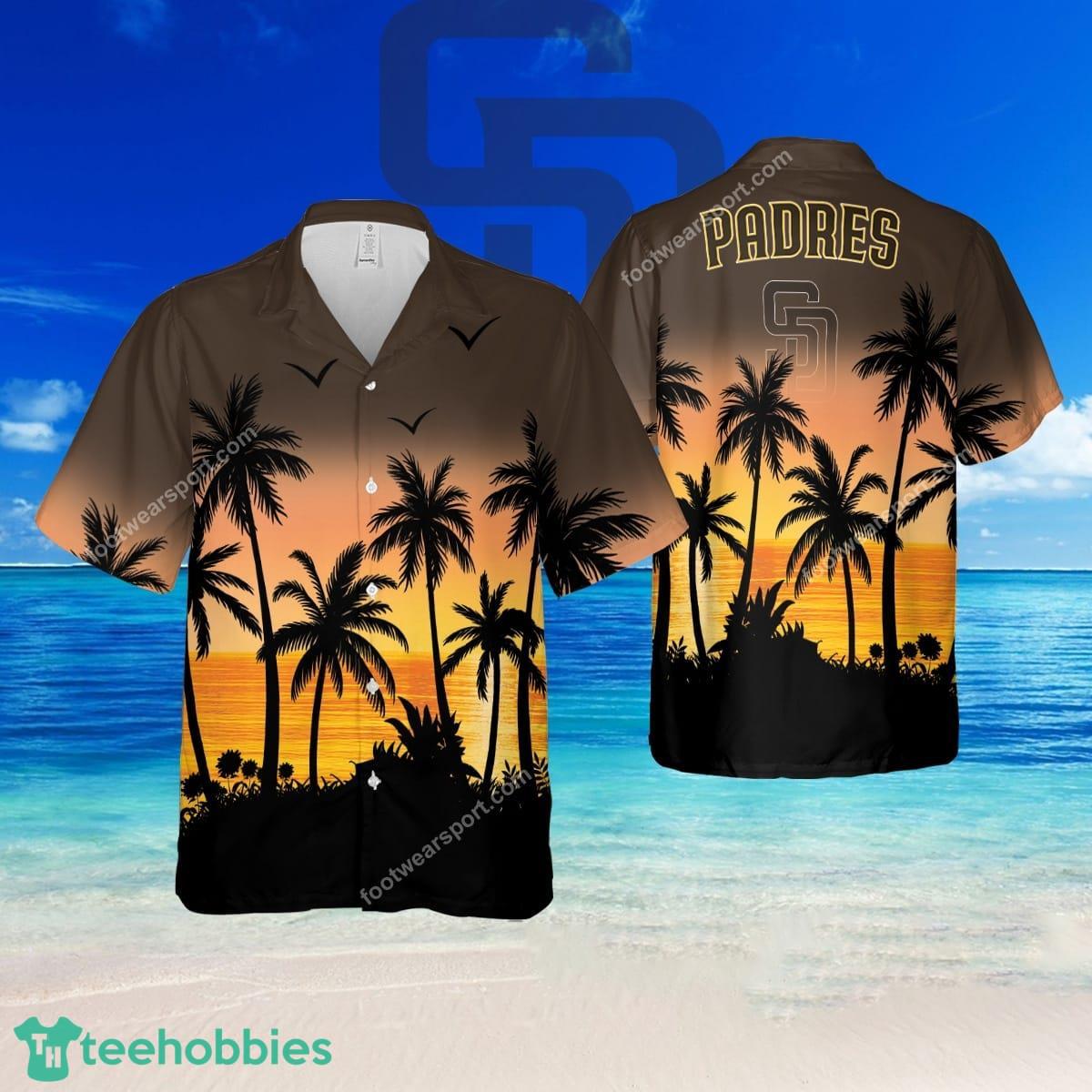 MLB San Diego Padres Vacation Wear Logo 3D Hawaiian Shirt For Men And Women - MLB San Diego Padres Vacation Wear Logo 3D Hawaiian Shirt For Men And Women