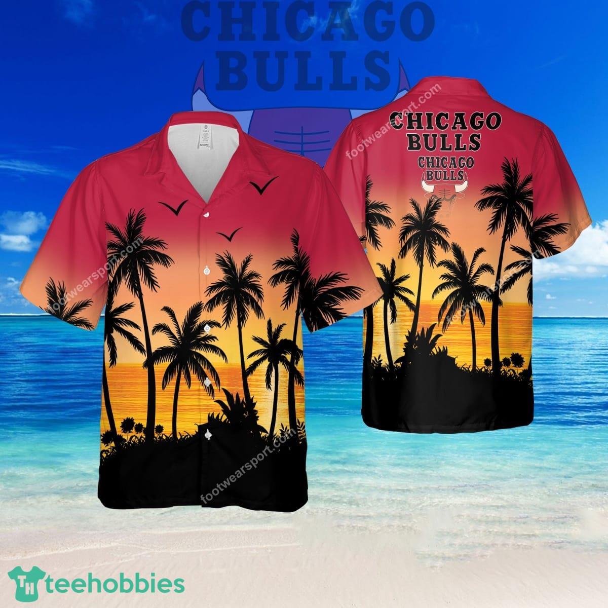 NBA Chicago Bulls Resort Logo All Over Print Hawaiian Shirt For Men And Women - NBA Chicago Bulls Resort Logo All Over Print Hawaiian Shirt For Men And Women