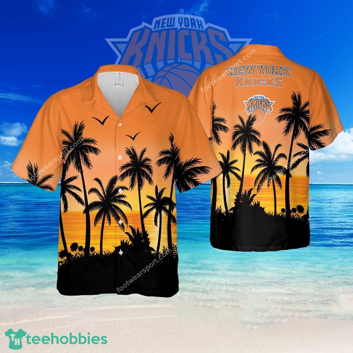 NBA New York Knicks Collar Logo All Over Print Hawaiian Shirt Men And Women Gift - NBA New York Knicks Collar Logo All Over Print Hawaiian Shirt Men And Women Gift