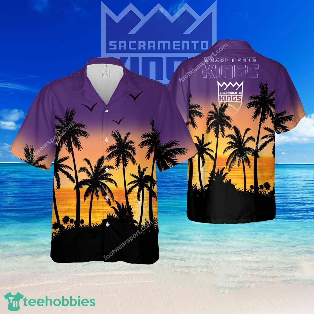 NBA Sacramento Kings Classic Logo Beach Hawaiian Shirt Gift For Fans - NBA Sacramento Kings Classic Logo Beach Hawaiian Shirt Gift For Fans