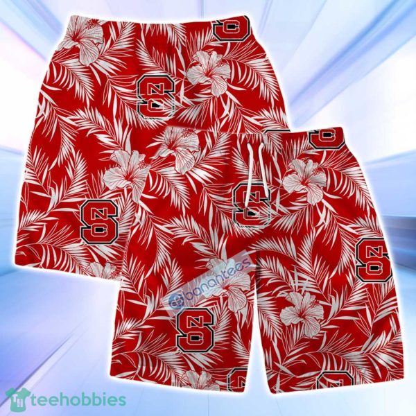 NC State Wolfpack NCAA Logo Beach Pattern Set Hawaiian Shirt & Short Product Photo 4