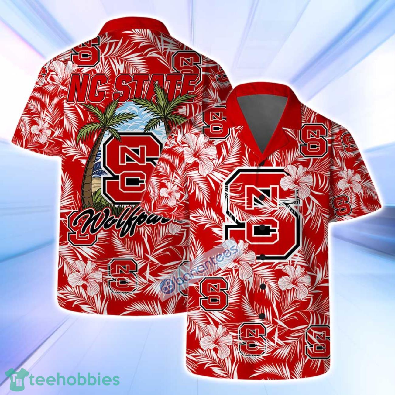 NC State Wolfpack NCAA Logo Beach Pattern Set Hawaiian Shirt & Short Product Photo 1