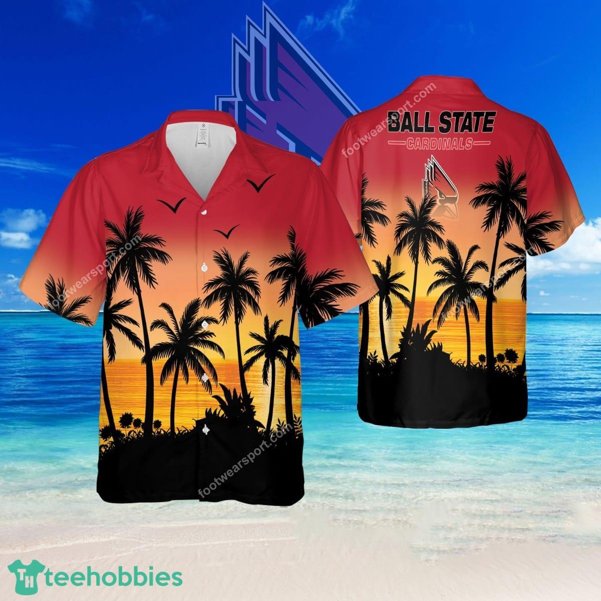 NCAA Ball State Cardinals Stylish Logo Beach Hawaiian Shirt For Men And Women - NCAA Ball State Cardinals Stylish Logo Beach Hawaiian Shirt For Men And Women