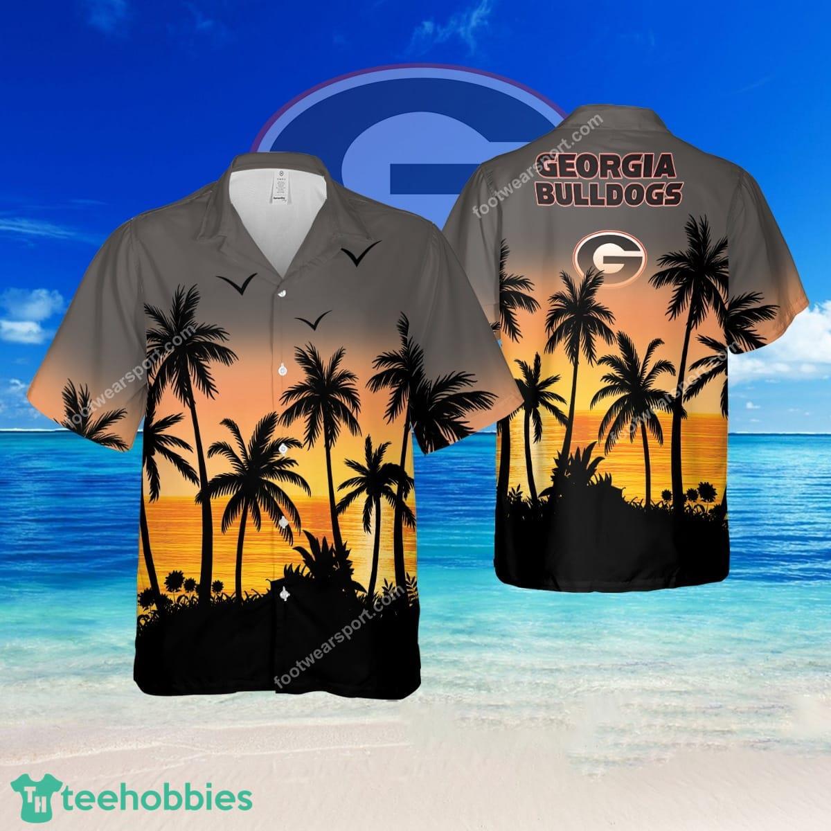 NCAA Georgia Bulldogs Souvenir Logo All Over Print Hawaiian Shirt For Men And Women - NCAA Georgia Bulldogs Souvenir Logo All Over Print Hawaiian Shirt For Men And Women