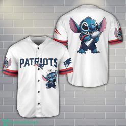 New England Patriots Lilo And Stitch Baseball Jersey Shirt Limited For Fans Product Photo 1