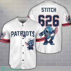 New England Patriots Lilo And Stitch Champions Baseball Jersey Shirt Custom Name Number Team Gift Product Photo 1