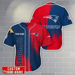 New England Patriots Personalized Name 3D Baseball Jersey Shirt Gift For Sport Season Product Photo 1