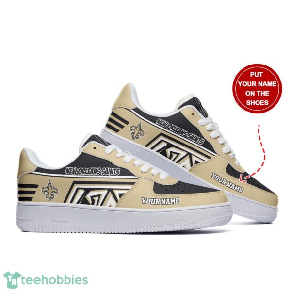 New Orleans Saints Custom Name Air Force Shoes Sport Running Sneakers Product Photo 3