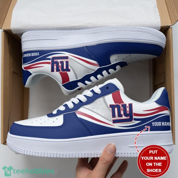 New York Giants Personalized Name Sneakers Air Force Shoes Sport Fans Dynamic Shoes Product Photo 2