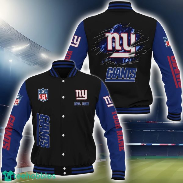 New York Giants Team 3D Printed Baseball Jacket Custom Name Sport Jacket Product Photo 1