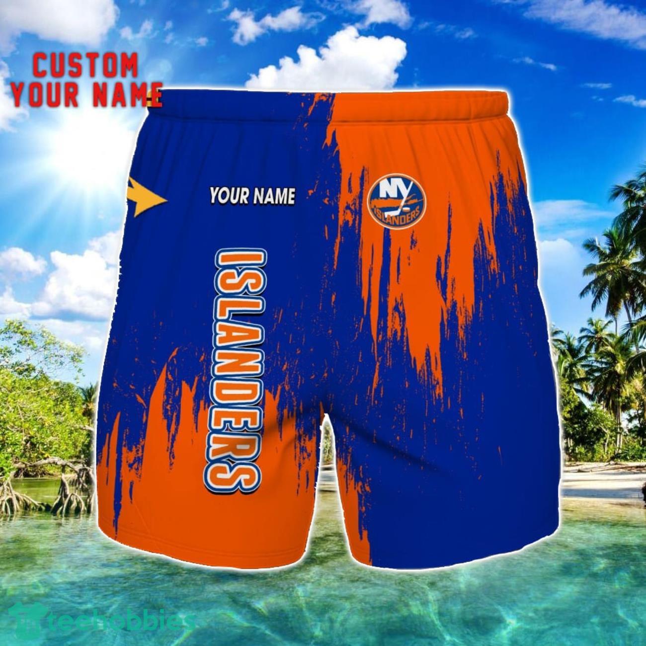 New York Islanders 3D Shorts All printing Beach Shorts Custom Name For Fans image New York Islanders 3D Shorts All printing Beach Shorts Custom Name For Fans Product Photo 1