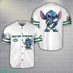 New York Jets Lilo And Stitch Baseball Jersey Shirt Limited For Fans Product Photo 1