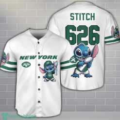 New York Jets Lilo And Stitch Champions Baseball Jersey Shirt Custom Name Number Team Gift Product Photo 1