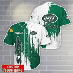 New York Jets Personalized Name 3D Baseball Jersey Shirt Gift For Sport Season Product Photo 1