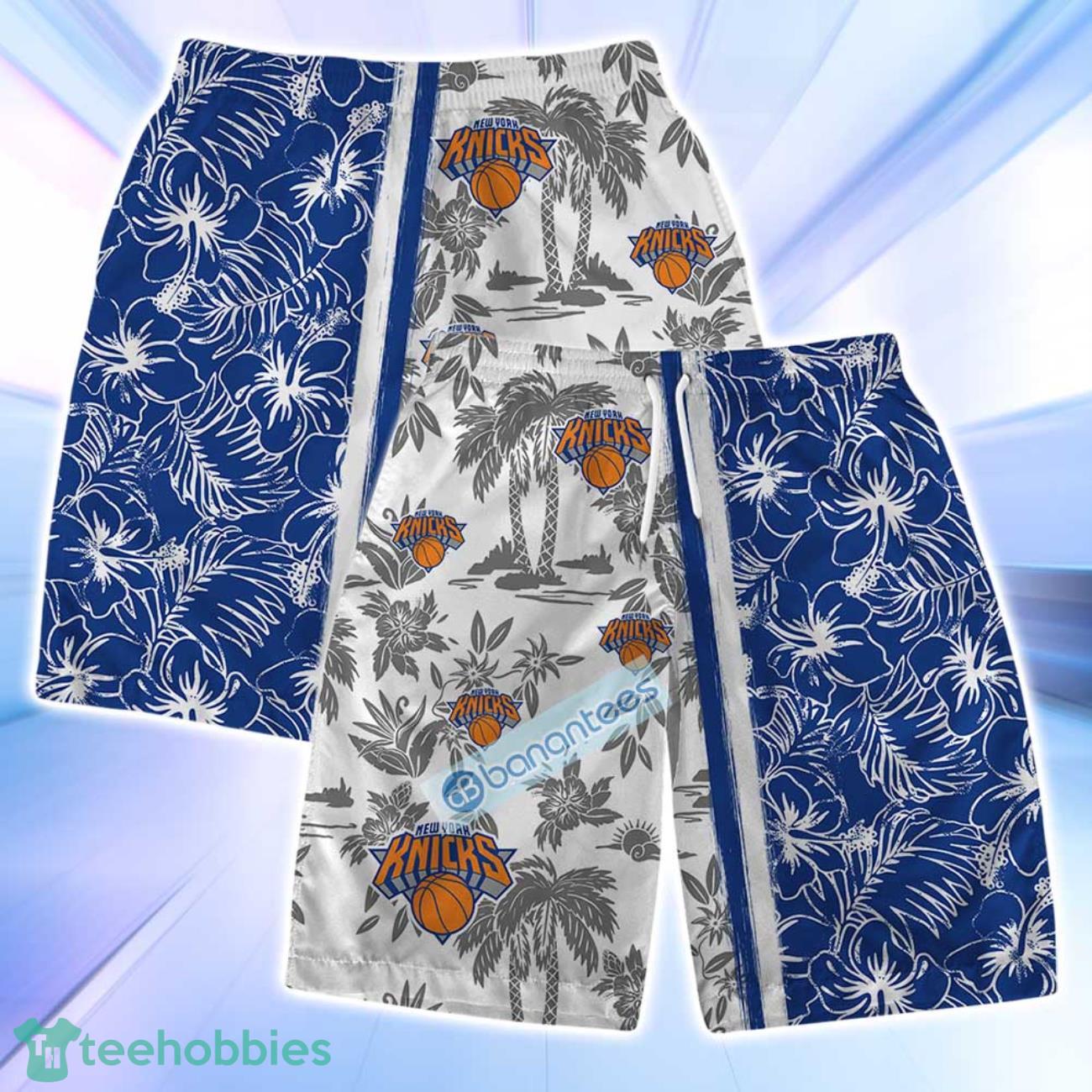 New York Knicks NBA Logo Hibiscus Mix Tree Pattern Set Hawaiian Shirt & Short New York Knicks NBA Logo Hibiscus Mix Tree Pattern Set Hawaiian Shirt & Short Product Photo 4