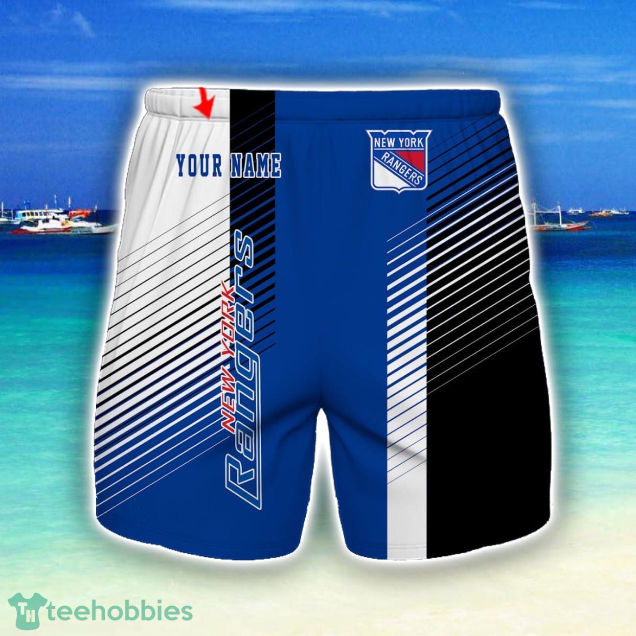 New York Rangers Beach Shorts For Sport Fans Team Summer Gift Custom Name New York Rangers Beach Shorts For Sport Fans Team Summer Gift Custom Name Product Photo 1