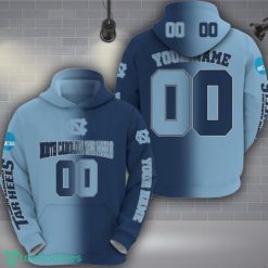 North Carolina Tar Heels 3D Hoodie Custom Name Number Unisex Football Team Hoodie Product Photo 1