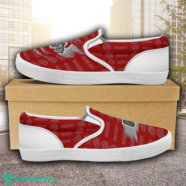 Ohio State Buckeyes Logo Team Slip On Shoes Trending Goft For Fans Product Photo 2