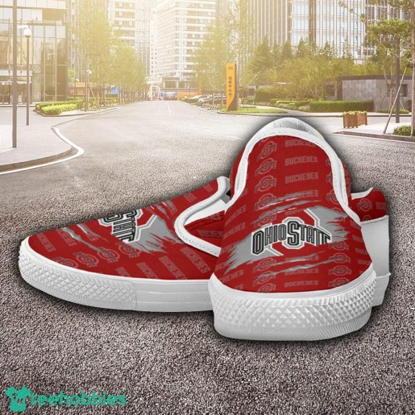 Ohio State Buckeyes Logo Team Slip On Shoes Trending Goft For Fans Product Photo 1