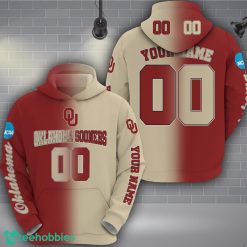 Oklahoma Sooners 3D Hoodie Custom Name Number Unisex Football Team Hoodie Product Photo 2