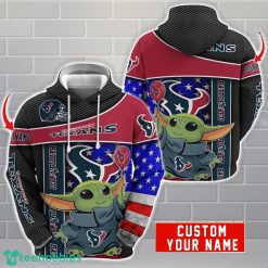 Personalized NFL Houston Texans Hoodie Baby Yoda Cute 3D Hoodie Men And Women Gift Product Photo 1