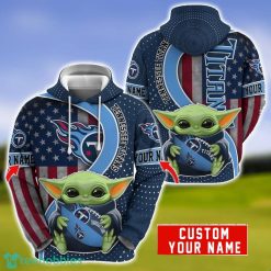 Personalized NFL Tennessee Titans Baby Yoda Hug Logo 3D Hoodie Unique Sport Gift For Fans Product Photo 1