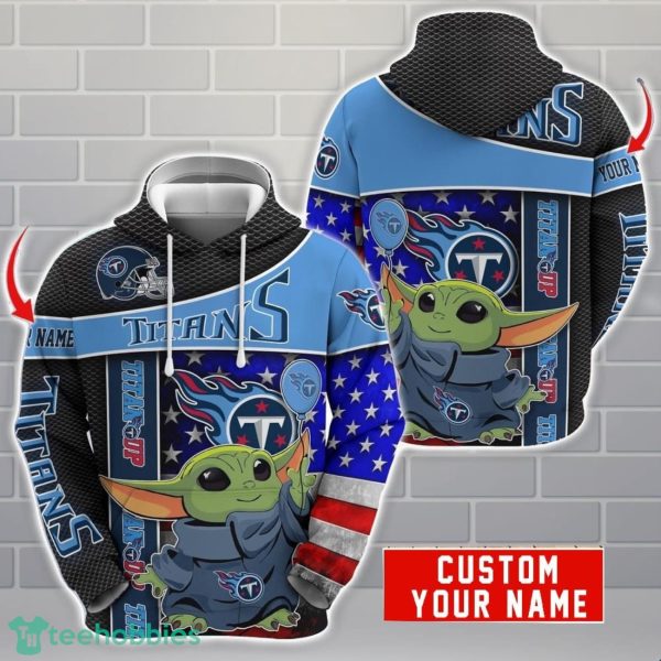 Personalized NFL Tennessee Titans Hoodie Baby Yoda Cute 3D Hoodie Men And Women Gift Product Photo 1