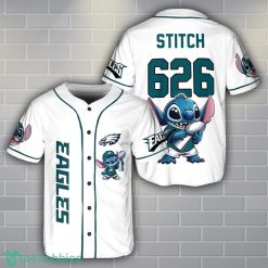 Philadelphia Eagles Lilo And Stitch Champions Baseball Jersey Shirt Custom Name Number Team Gift Product Photo 1